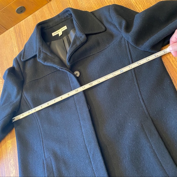 Jason Kole Womens Winter Trench Coat Front Button Black Size Small - Picture 7 of 10